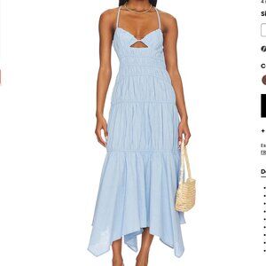 Elegant Blue Sleeveless Dress